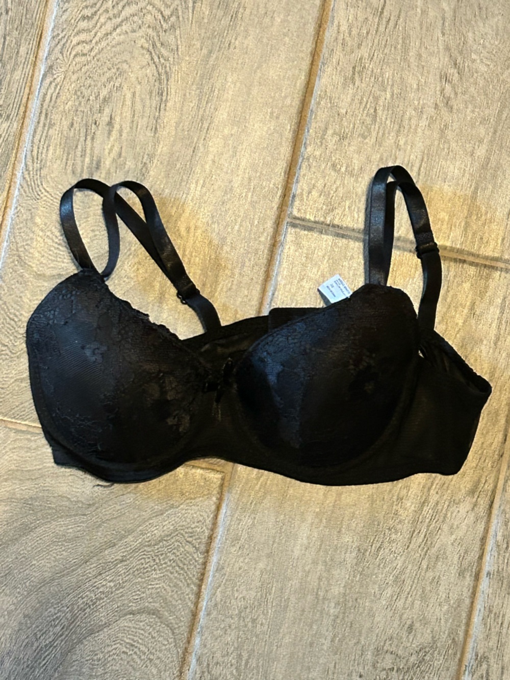 Sofra  Black Lace push up bra with Underwire  - size 34B